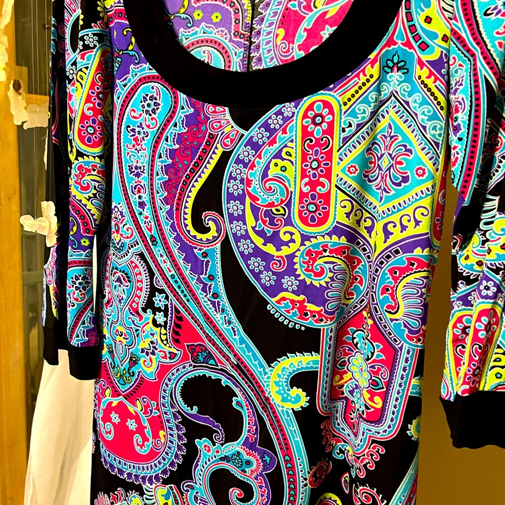 Multicolor print dress